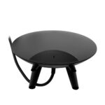 Salable Round Qi Wireless Charger Stand Fast Wireless Charging Holder – White - Image 2